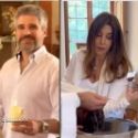A g. le fr�re de Nancy Ajram et � droite, Nancy Ajram